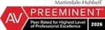 Martindale-Hubbell AV Preeminent rating badge indicating top professional excellence.